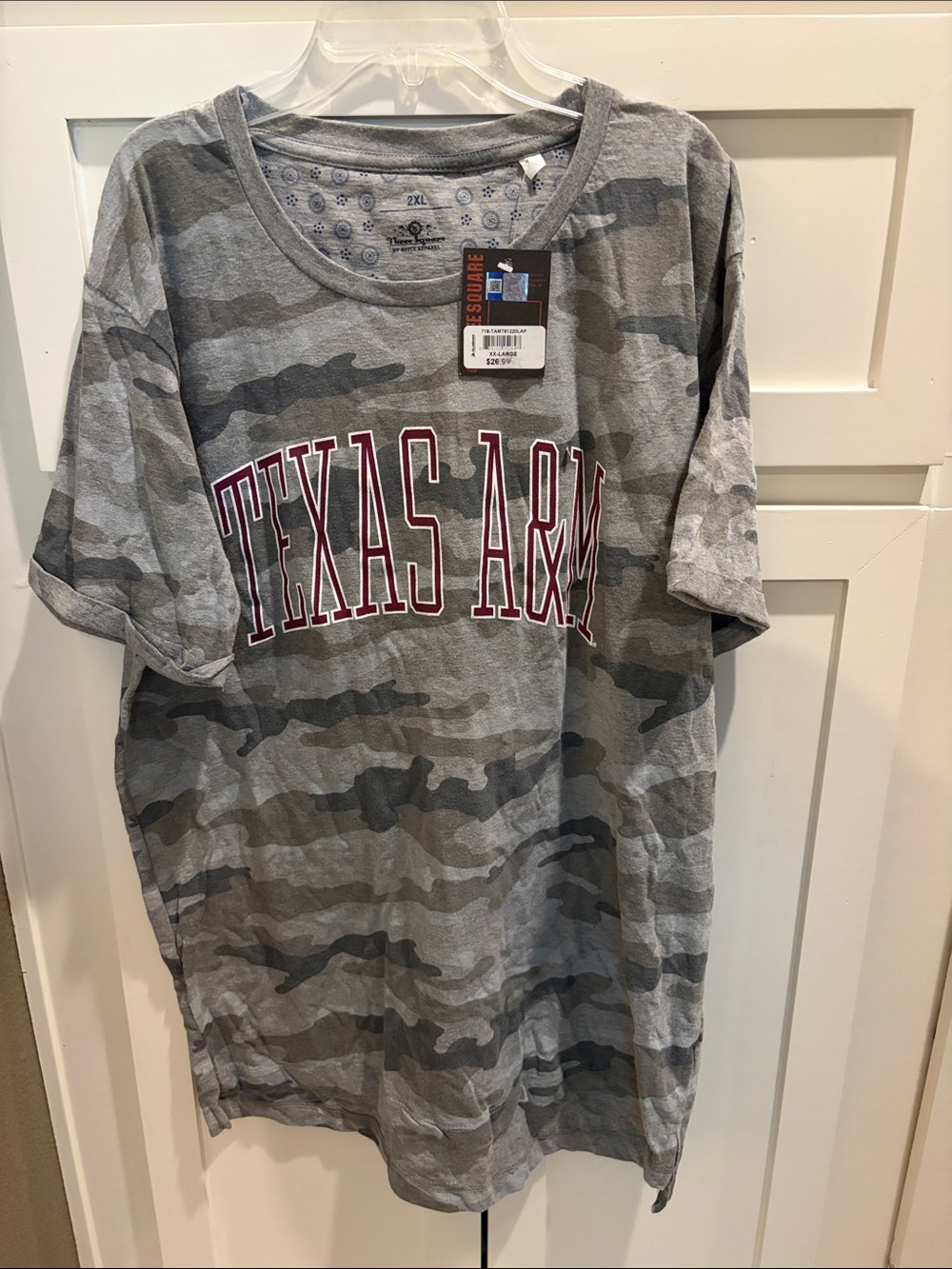 Texas A&M Camo Short Sleeve Tee - Gray